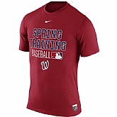 Men's Washington Nationals Nike Red 2016 Authentic Collection Legend Team Issue Spring Training Performance T-Shirt,baseball caps,new era cap wholesale,wholesale hats